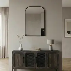 JUST HOME COLLECTION - Espejo Decorativo Rectangular 60x90 cm Negro