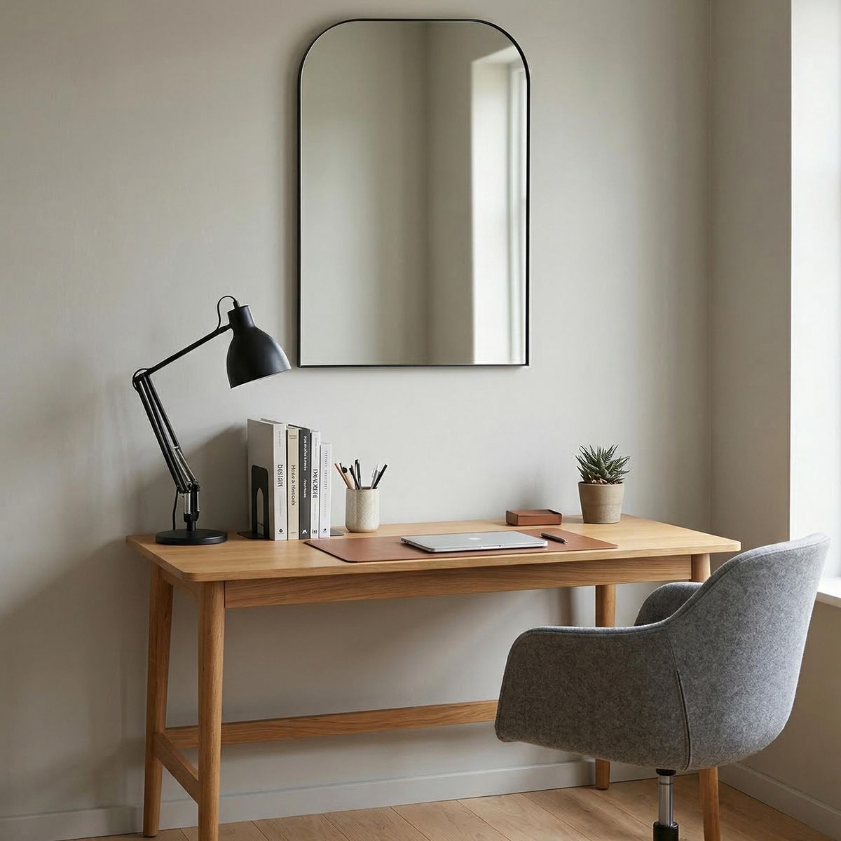 JUST HOME COLLECTION - Espejo Decorativo Rectangular 60x90 cm Negro