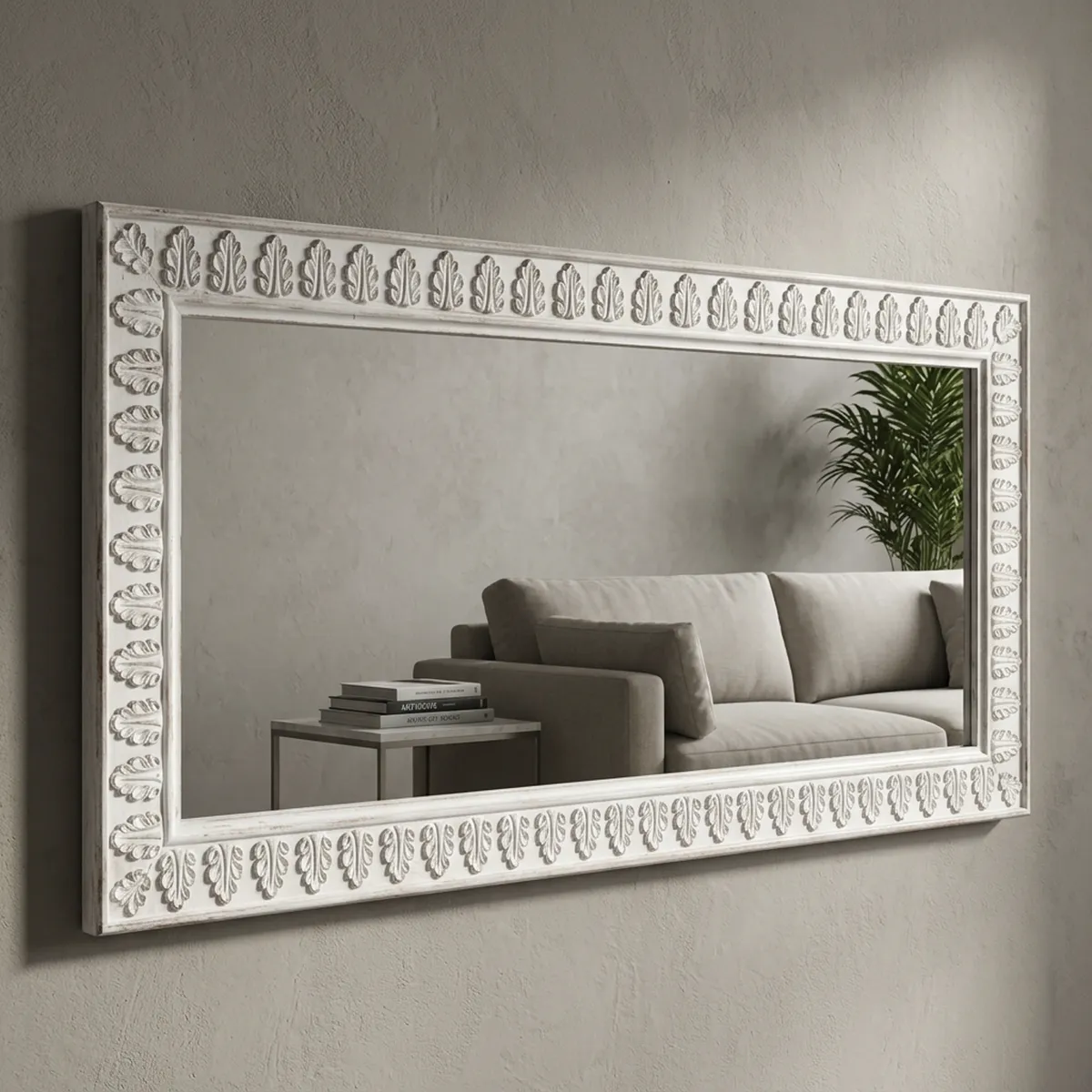 Espejo Decorativo Rectangular 50x125 cm Roco Blanco, marca JUST HOME COLLECTION - Foto Principal