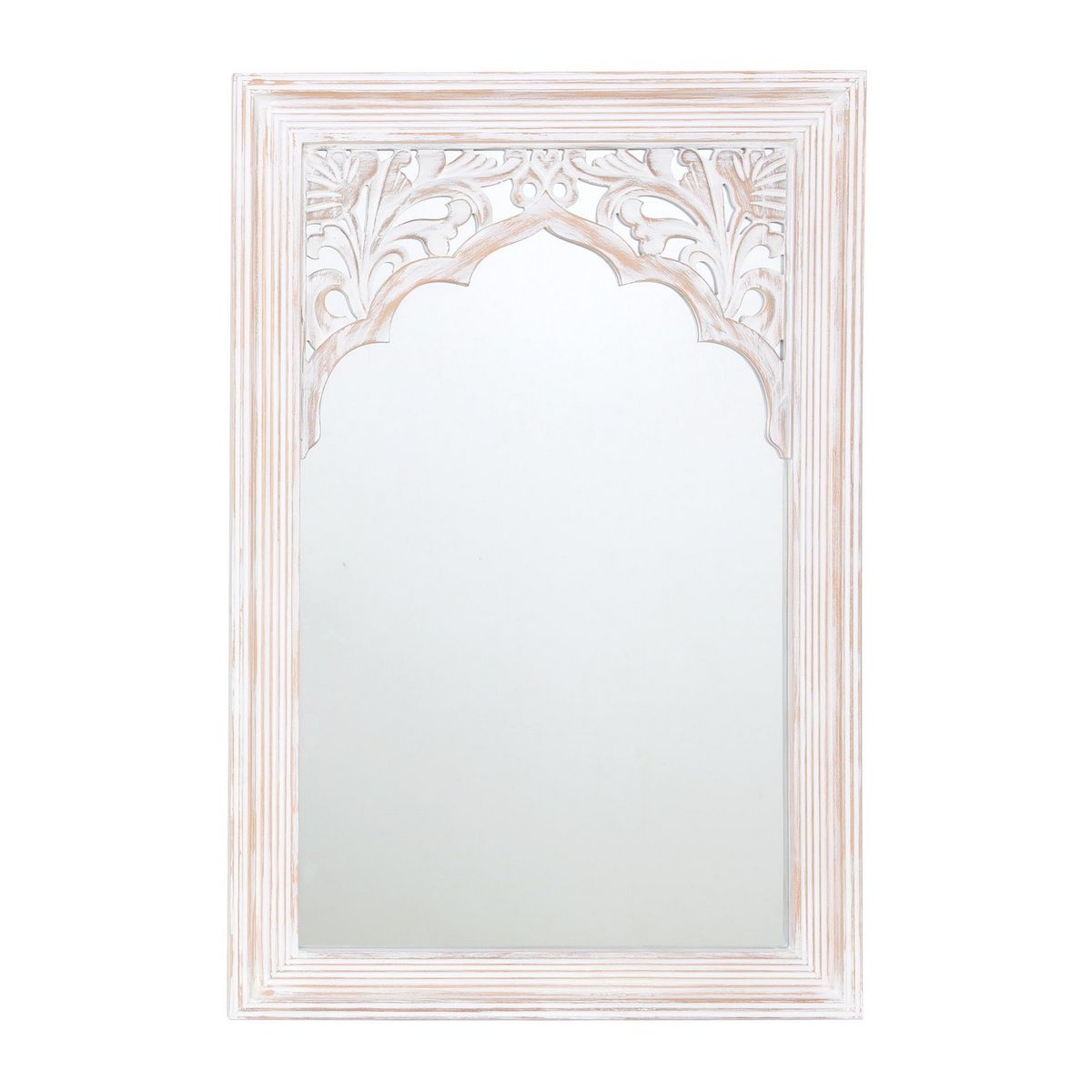 JUST HOME COLLECTION - Espejo Decorativo Rectangular 60x90 cm Roco Blanco