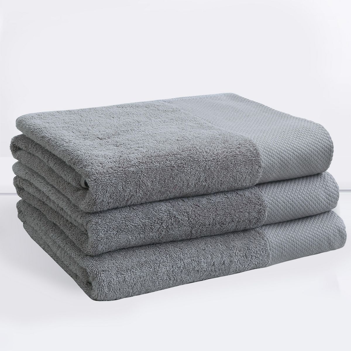 JUST HOME COLLECTION - Toalla Baño 500 gr Algodón 70x140 cm Gris