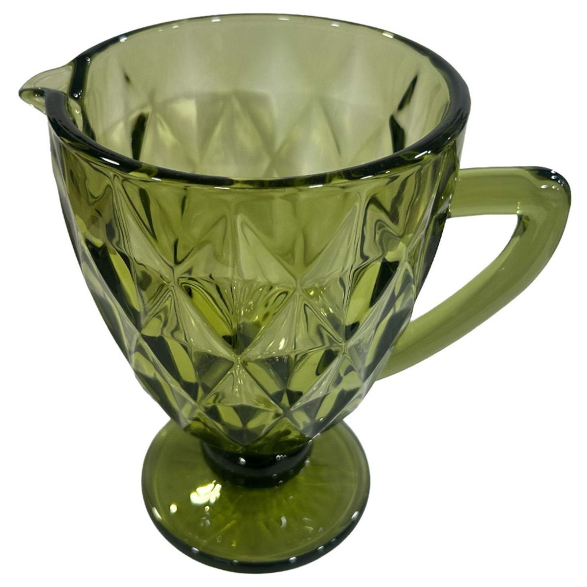 JUST HOME COLLECTION - Jarra de Vidrio 1200 ml Rombos Verde