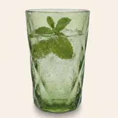JUST HOME COLLECTION - Vaso Alto de Vidrio 350 ml Verde