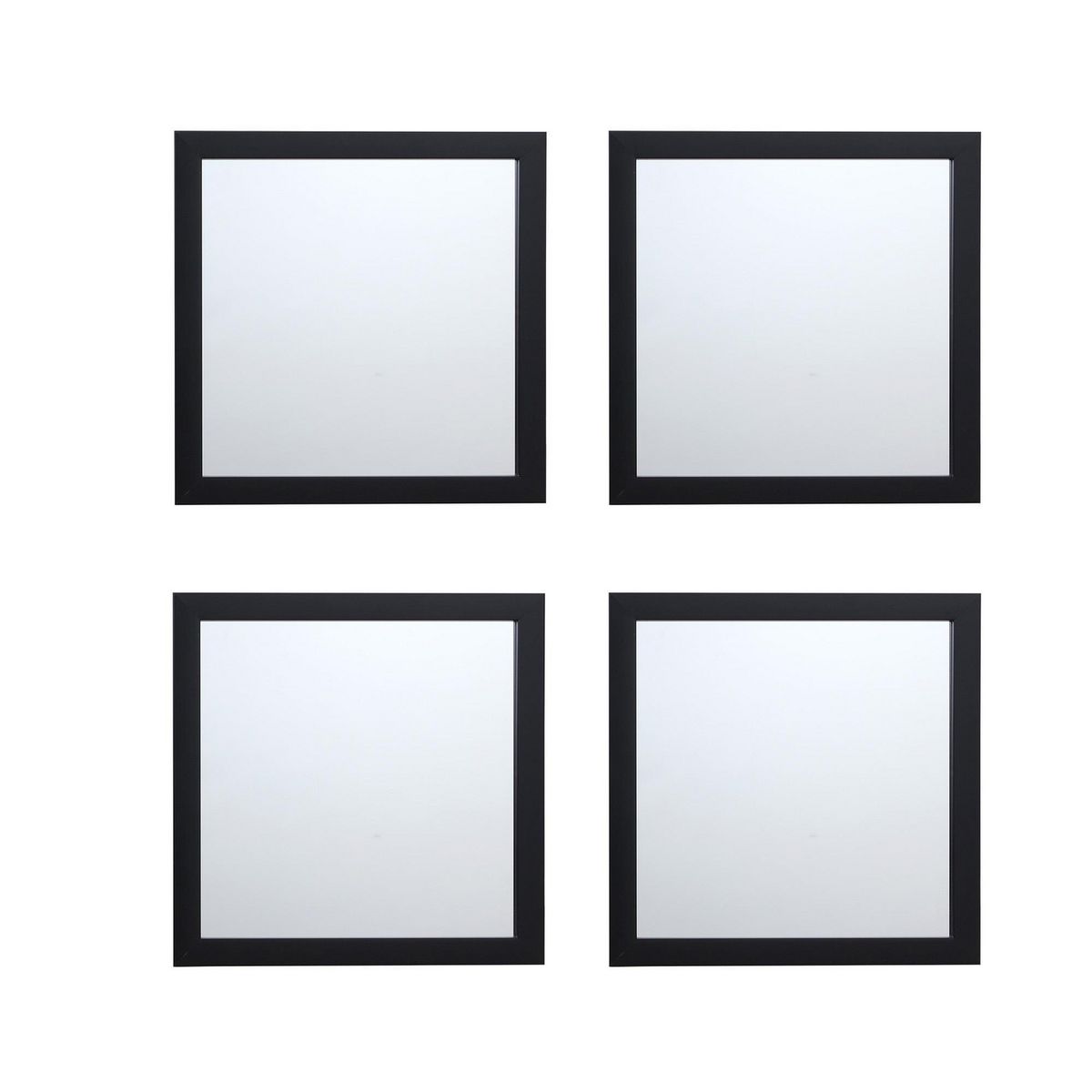JUST HOME COLLECTION - Espejo Decorativo Forma Cuadrada 28.4x28.4 cm Negro 
