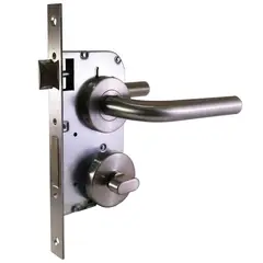 FIXSER - Cerradura Cerradura de dormitorio Tubular Embutida Niquel Satinado
