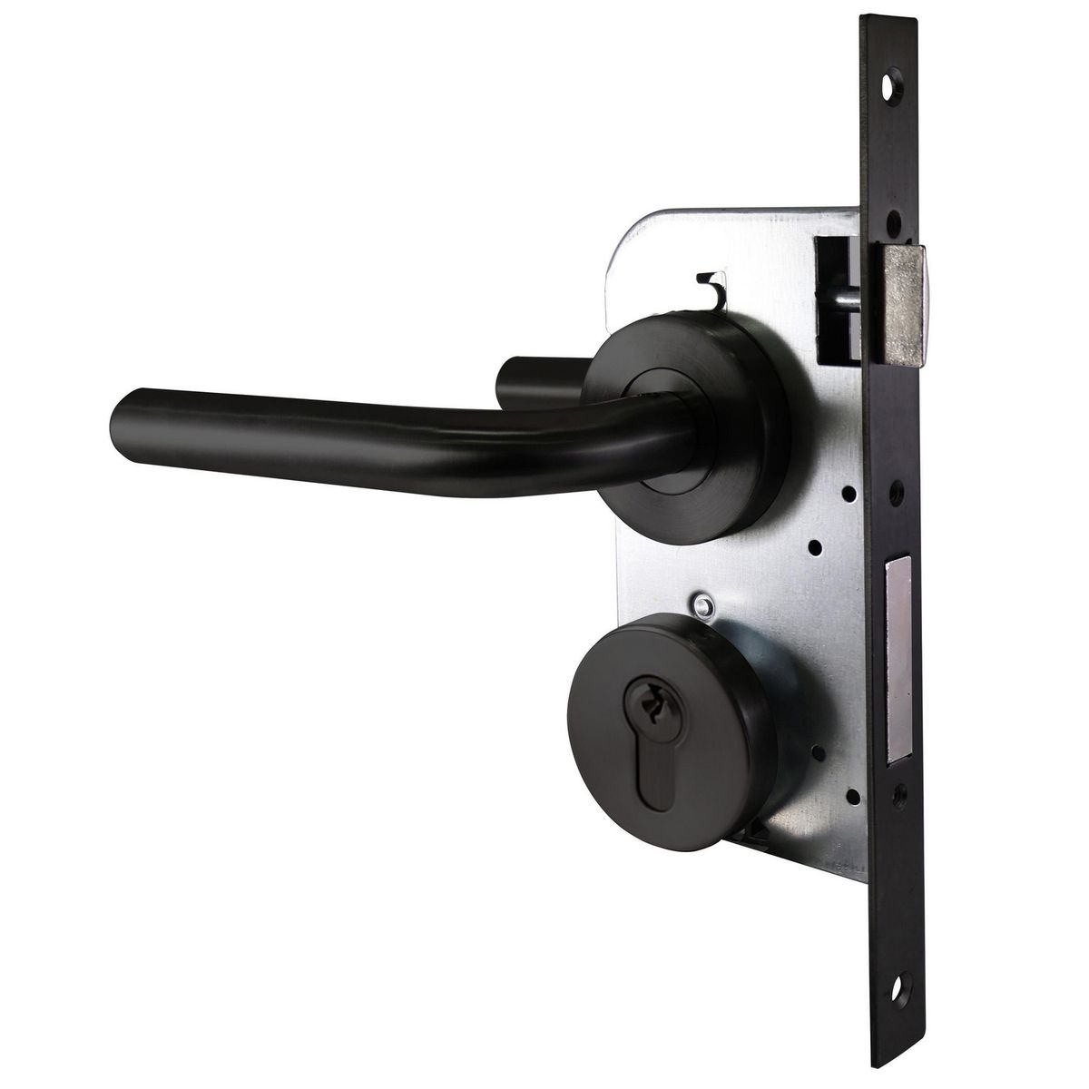 FIXSER - Cerradura Cerradura de dormitorio Tubular Embutida Negro 