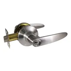 KARSON - Manija Cerradura de dormitorio Tubular Embutida Niquel Satinado