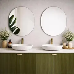 SENSI DACQUA - Espejo Baño Forma Ovalada 60x80 cm