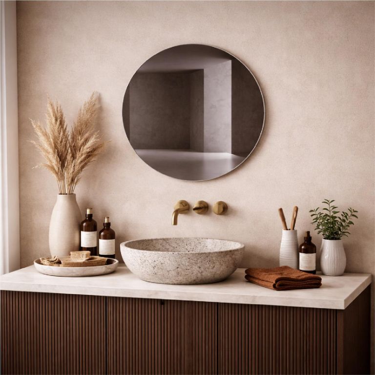 Espejo Baño Forma Redonda 60x60 cm