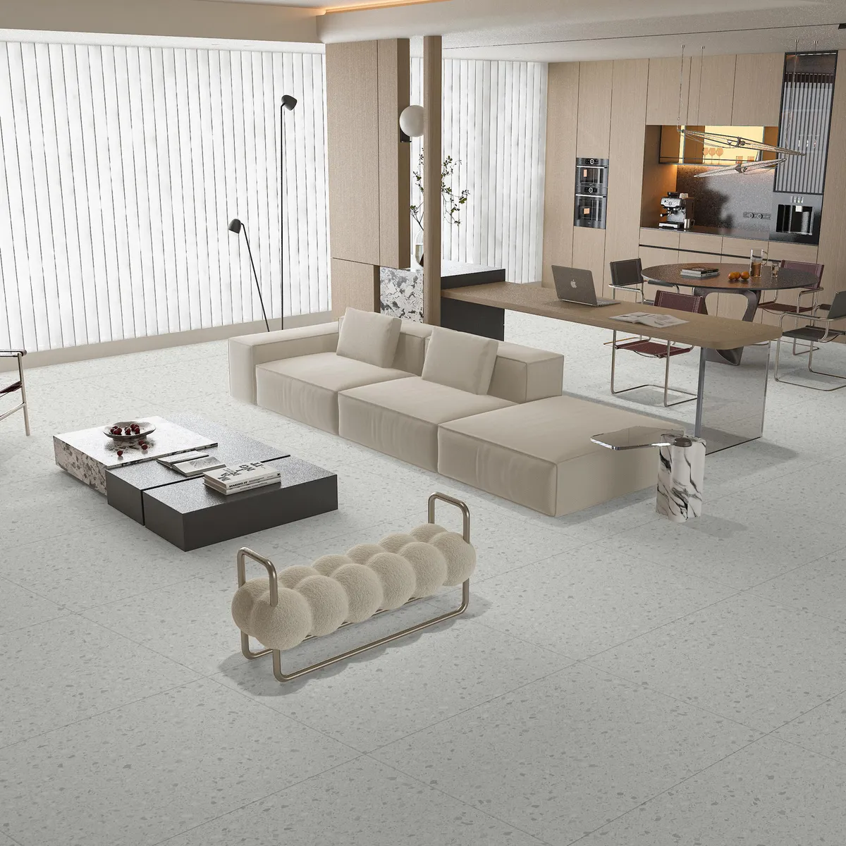 Piso vinílico 2 mm 45x45 cm Bombay Gris 4.45 m2, marca HOLZTEK - Foto 2