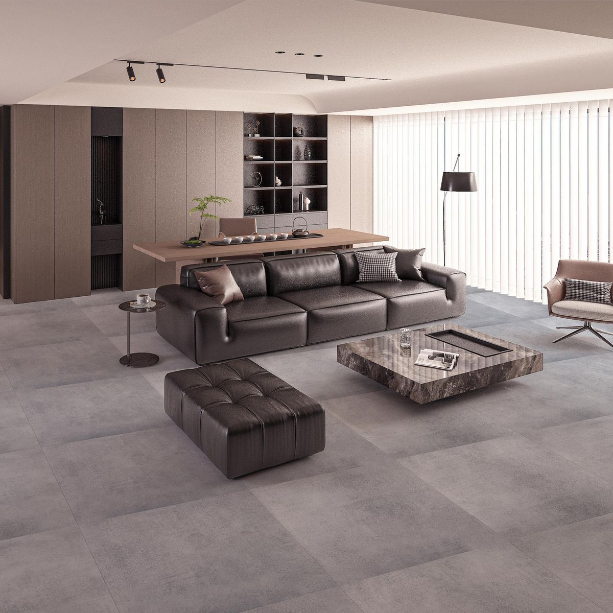Piso vinílico 2 mm 45x45 cm Creta Gris 4.45 m2, marca HOLZTEK - Foto 2
