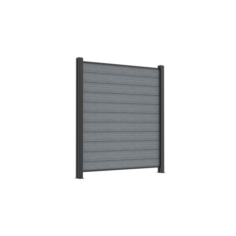 Cierre WPC 15,9x180 cm gris 1,72m2 6 un