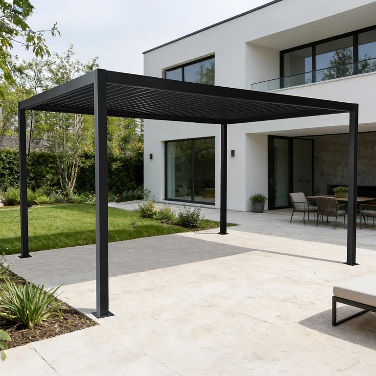 Pérgola Negro 295x390x230 cm