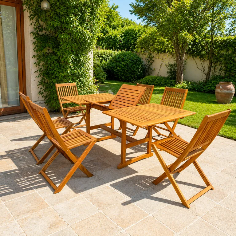 Juego de Comedor de Terraza Bristol 6 Personas Natural