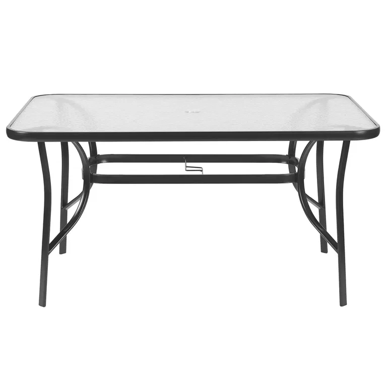 Mesa Rectangular Fierro 90x70x140 cm Negro