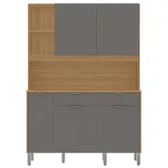 KIT PARANA - Mueble de cocina Flora Grafito 145 cm
