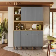 KIT PARANA - Mueble de cocina Flora Grafito 145 cm