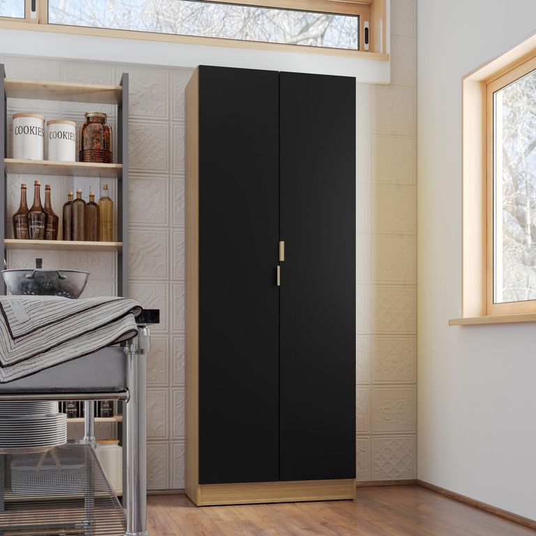 Mueble de cocina Despensa Negra 61 cm