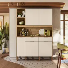 KIT PARANA - Mueble de cocina Flora Crema 145 cm
