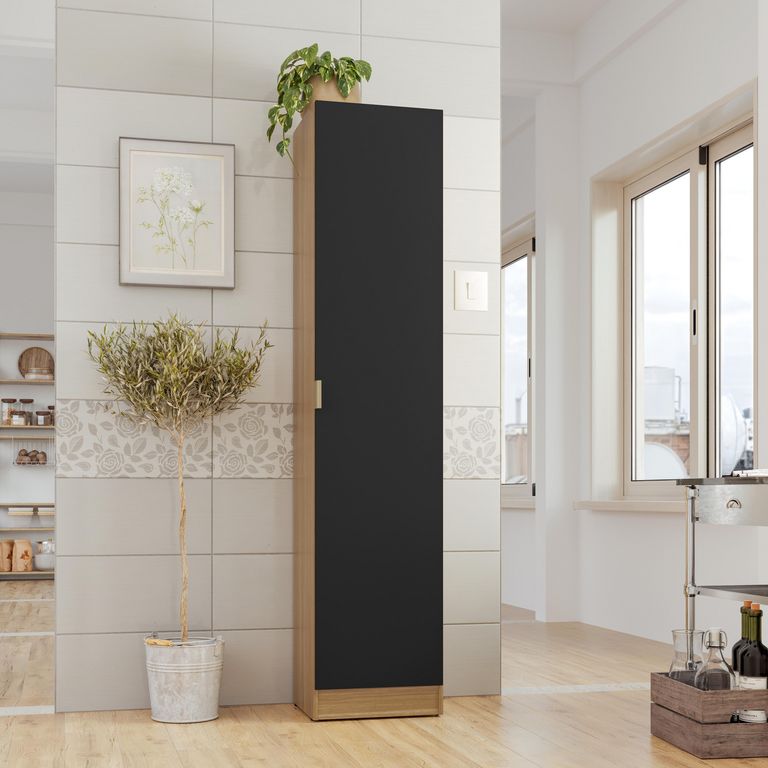 Mueble de cocina Despensa Negra 31,5 cm