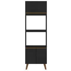 JUST HOME COLLECTION - Mueble de cocina Torre horno Negro 60 cm
