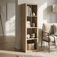 JUST HOME COLLECTION - Estante Madera 4 Nivel(es) 41.3x146x39 cm Roble