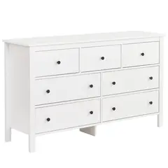 JUST HOME COLLECTION - Cómoda 7 Cajón(es) 130x77x39 cm Blanco