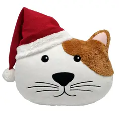 DEAR SANTA - Cojín Cabeza Gato Navideño