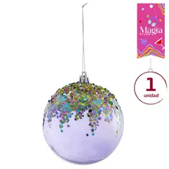 DEAR SANTA - Esfera 10 cm Morada Magia En Casa
