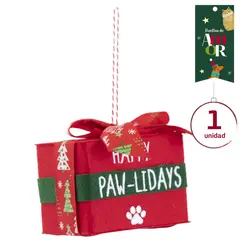 DEAR SANTA - Adorno Caja Regalo 9 cm Huella de Amor