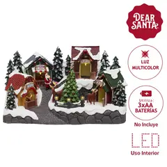 DEAR SANTA - Villa iluminada musical 33.5 cm
