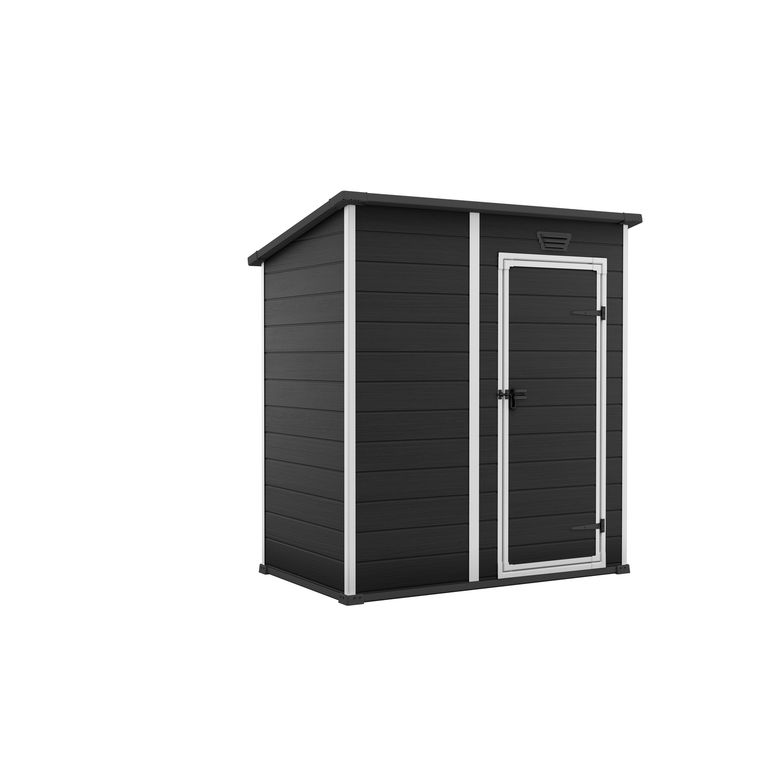 Bodega de Jardín Essential Negro, Plateado 200x184x112 cm
