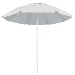KLIMBER - Quitasol de Playa Fierro 250x225 metros Blanco