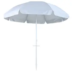 KLIMBER - Quitasol de Playa Aluminio 250x234 metros Blanco