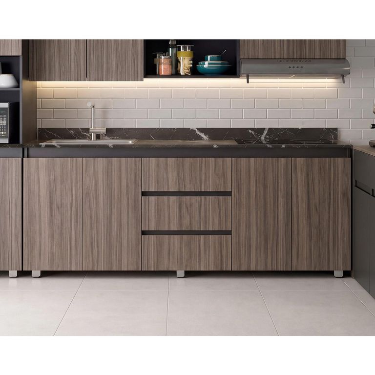Mueble de cocina base con cubierta 180 cm Vimo Avellana