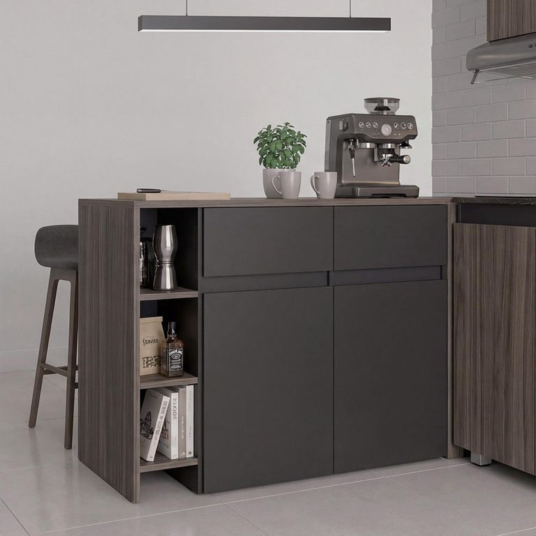 Mueble de cocina barra isla 150 cm Vimo avellana