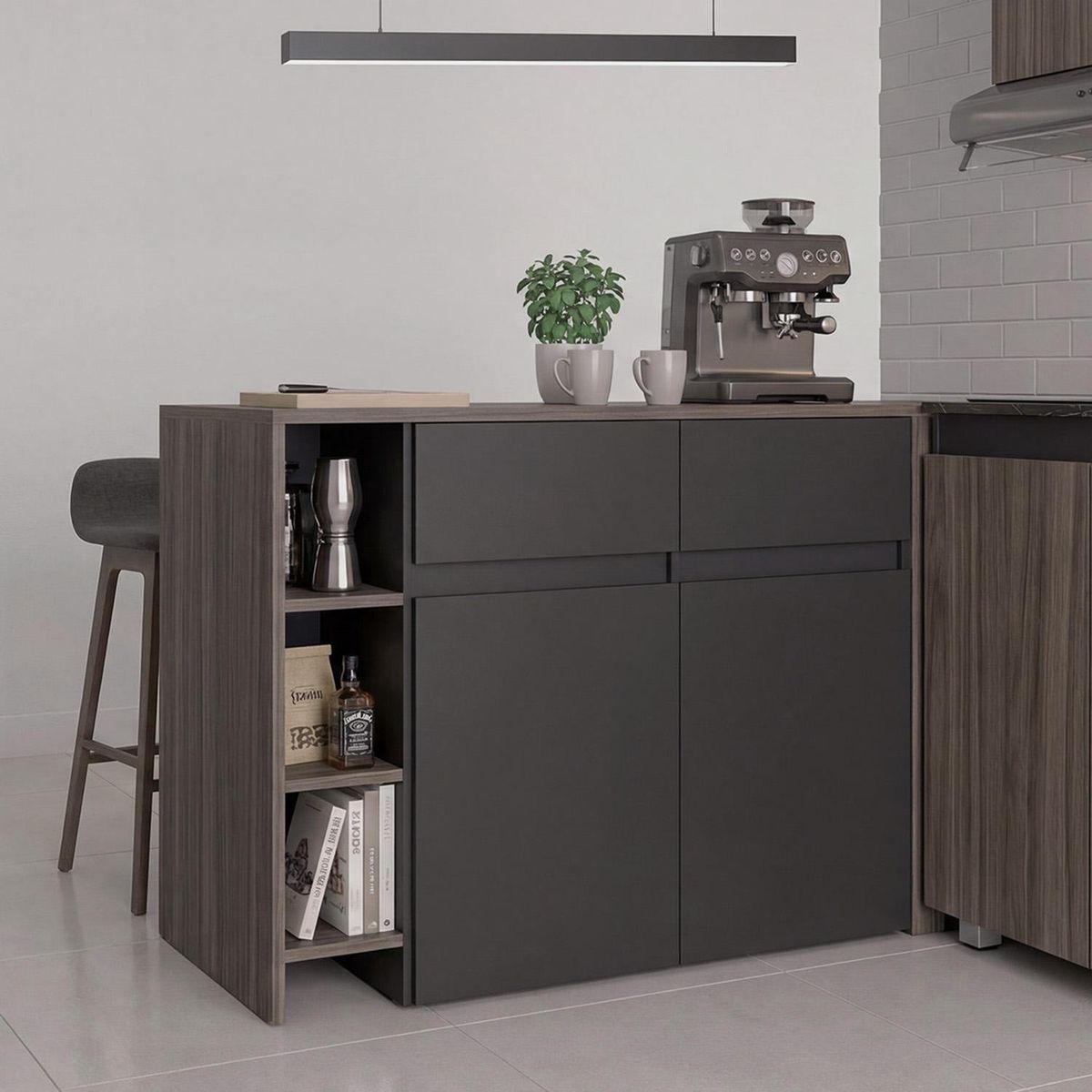 Mueble de cocina barra isla 150 cm Vimo avellana, marca JUST HOME COLLECTION - Foto Principal
