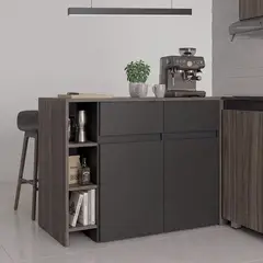 JUST HOME COLLECTION - Mueble de cocina barra isla 150 cm Vimo avellana