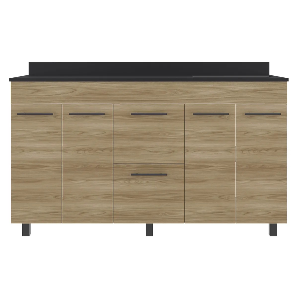 Mueble de cocina base con cubierta 150 cm Luna incluye perforacion para lavaplatos derecha, marca JUST HOME COLLECTION - Foto 2