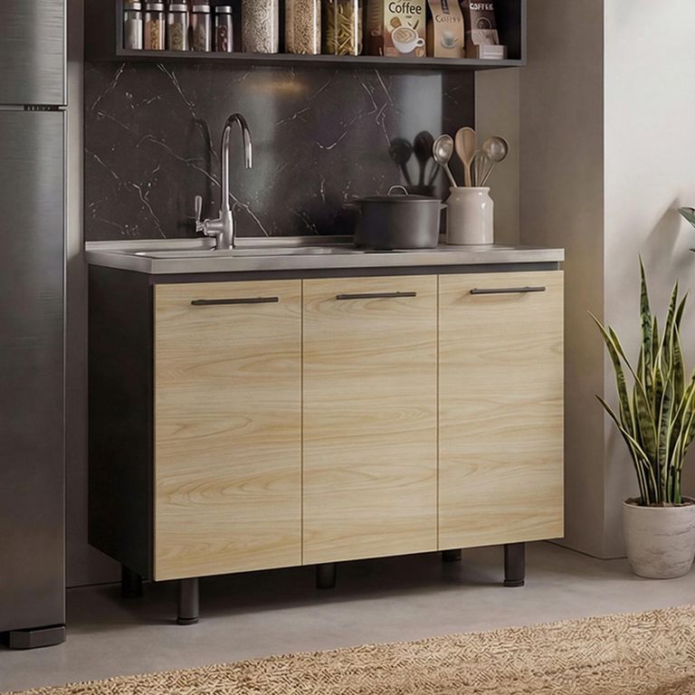 Mueble de cocina base con cubierta 100 cm Macedonia
