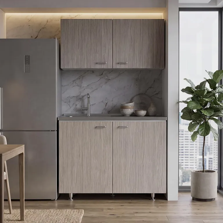 Mueble de cocina base con cubierta 100 cm Napoles