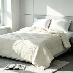 JUST HOME COLLECTION - Quilt 2 plazas Coolmax Beige