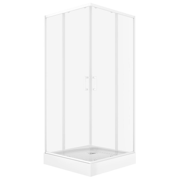 Cabina Recta 80x80x200 cm Blanco