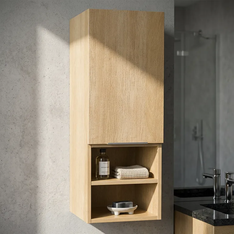 Mueble de Baño Botiquín MDF 3 Nivel(es) 30x80x30 cm Roble