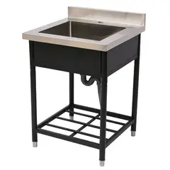 SENSI DACQUA - Mueble con Lavaplatos 1 Cubeta(s) 60x90x60 cm Acero inoxidable