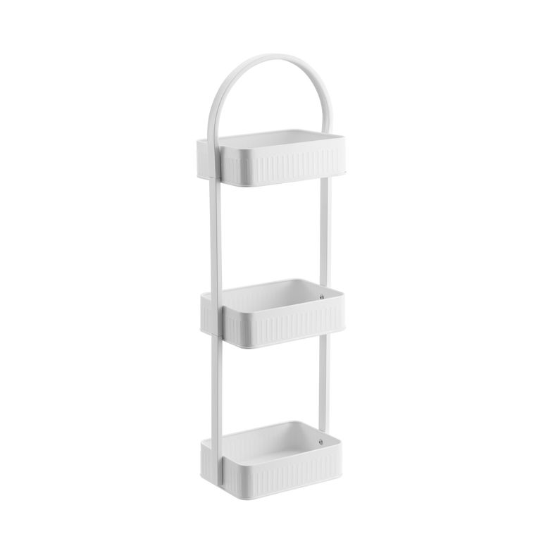 Estante metal baño 3 niveles blanco