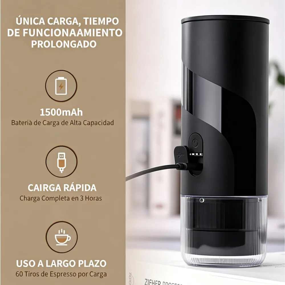 Volker Mini Máquina Espresso KFJ-1S Negro, foto 7