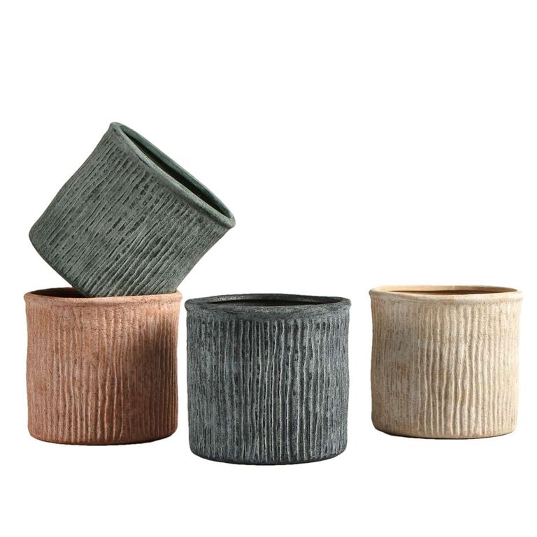 MACETERO CERAMICA TEXTURA 13CM de Cerámica 14x13 cm Multicolor
