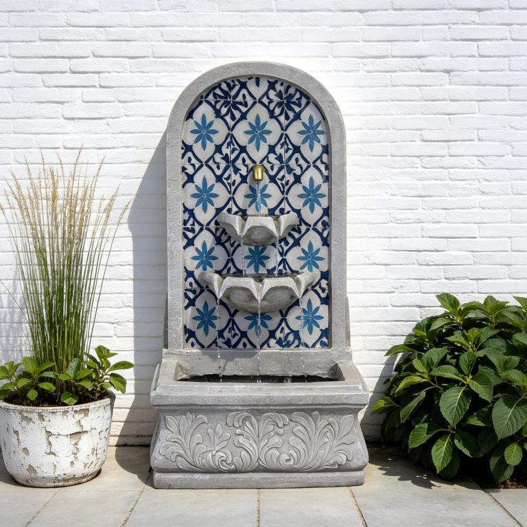 FUENTE AGUA MOSAICO 45X26X89 Mosaic de Poliresina 89 cm
