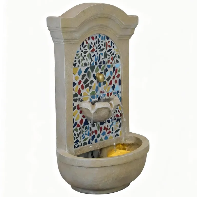 FUENTE AGUA MOSAICO 42X27X75 Mosaic de Poliresina 75 cm